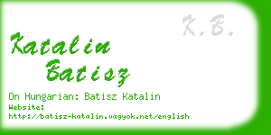 katalin batisz business card